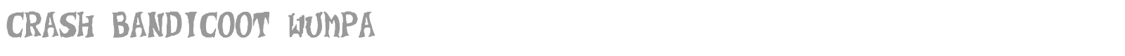 Crash Bandicoot Wumpa font preview